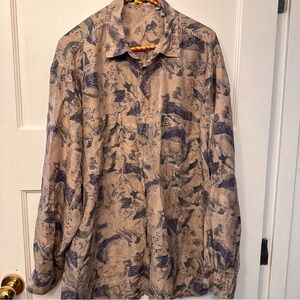 ⭐️Vintage Men’s Lg 90’s Silk Shirt